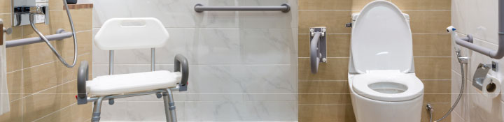 Badkamer en toilet aangepast aan 65-plussers